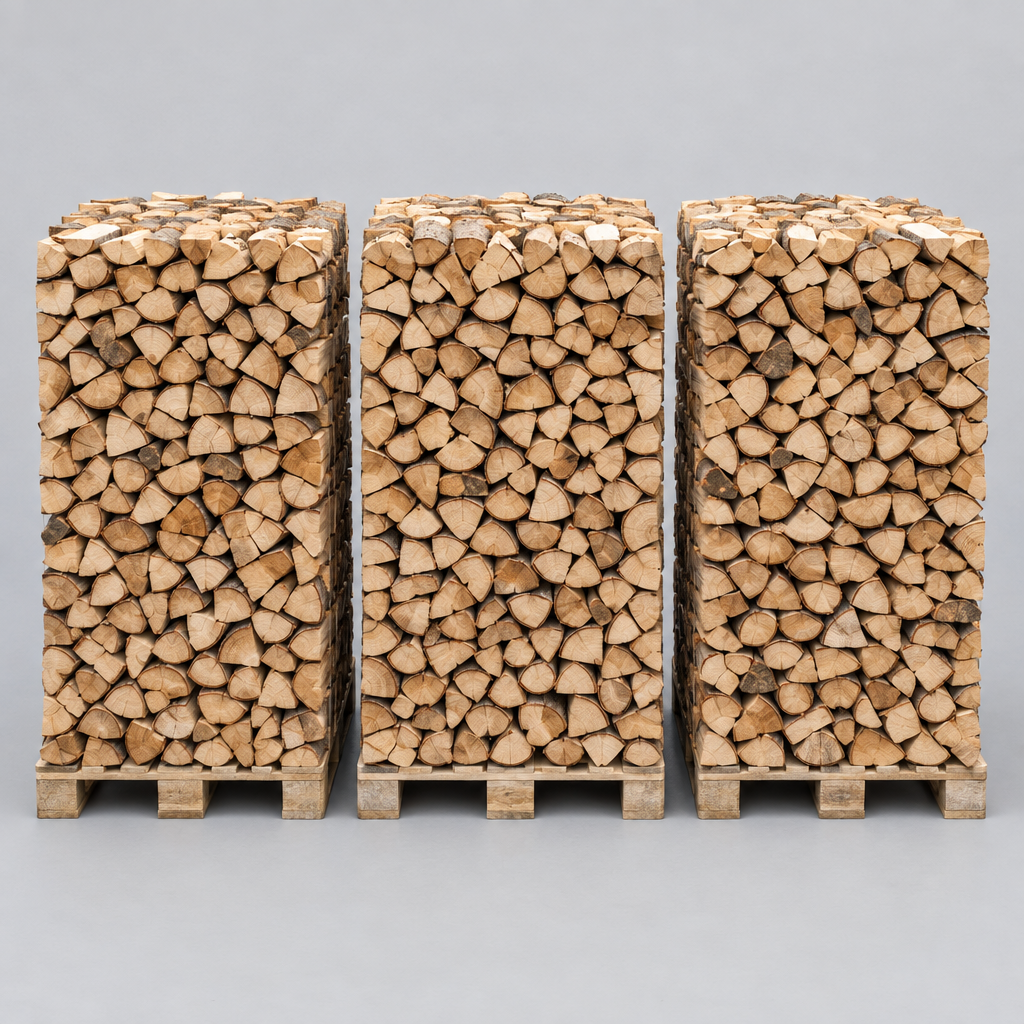 3 Paletten Buchenholz 25cm kammergetrocknet