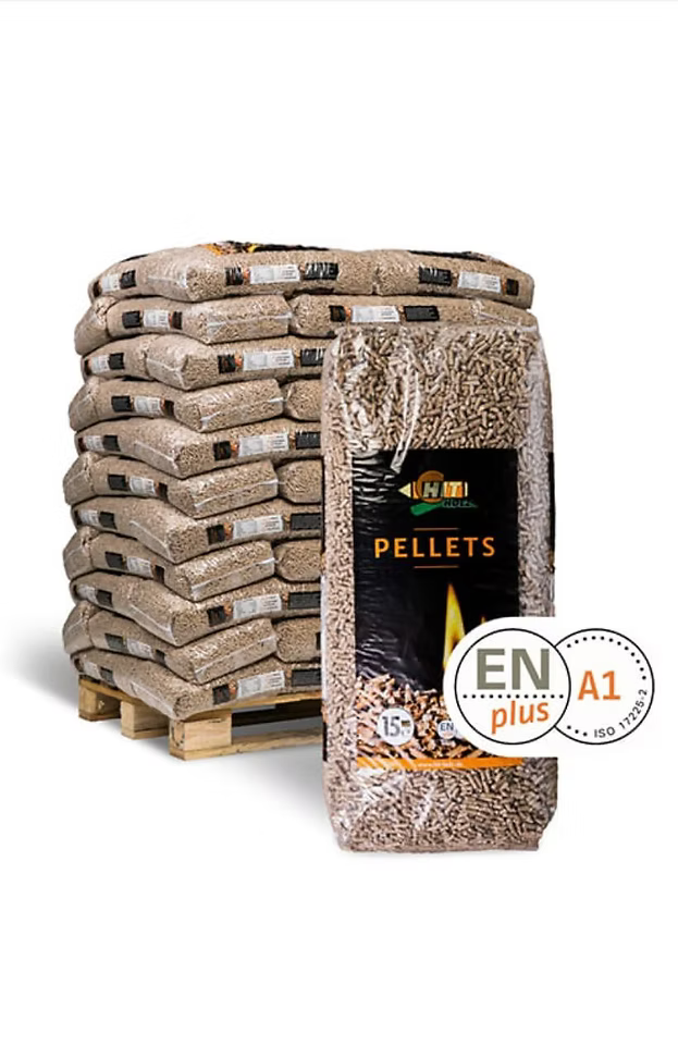 Hit Holz Pellets – 720 kg – Palette 48 × 15 kg – Reines Naturholz | Ramsauer Brennholz