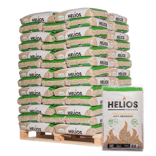 HELIOS Premium-Pellets – 975 kg – Palette 65 × 15 kg | Ramsauer Brennholz