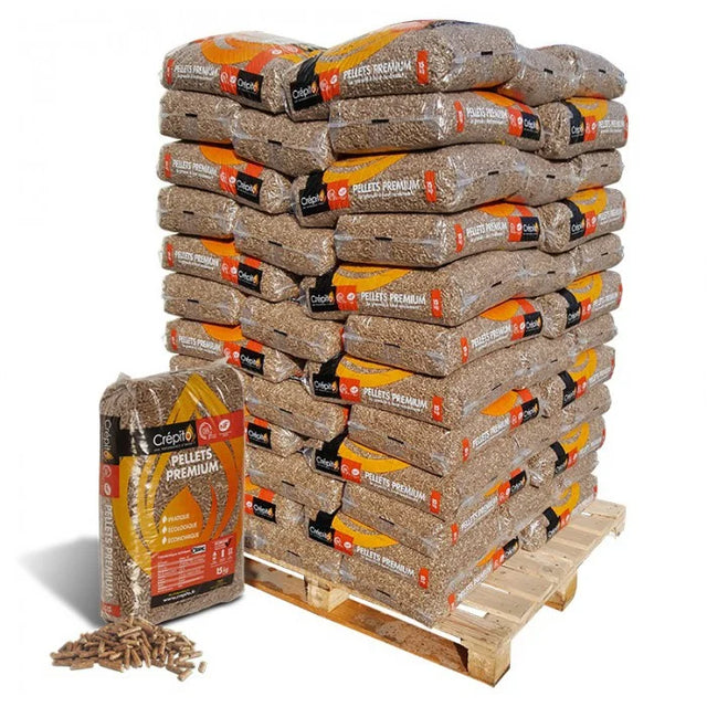 Crépito Premium-Pellets – 1’080 kg – Palette 72 × 15 kg – ENplus A1 | Ramsauer Brennholz