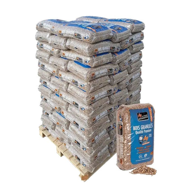Woodstock Premium-Pellets – 1’170 kg – Palette 78 × 15 kg | Ramsauer Brennholz