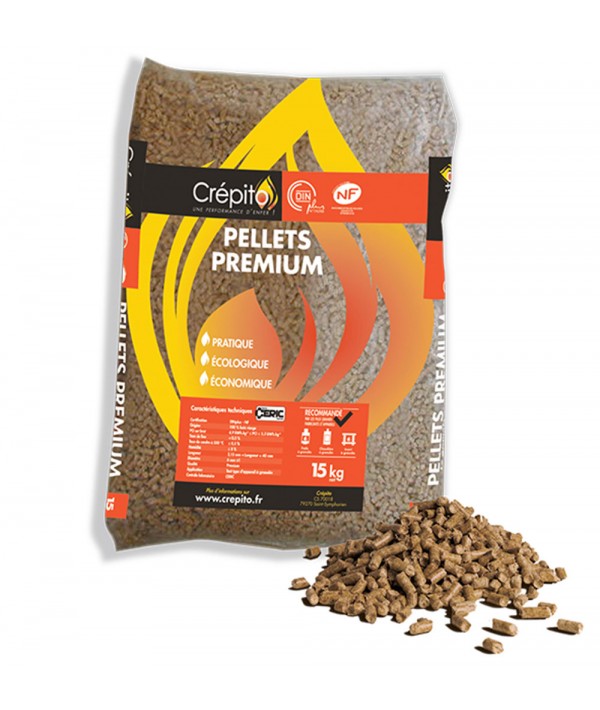 Crépito Premium-Pellets – 1’080 kg – Palette 72 × 15 kg – ENplus A1 | Ramsauer Brennholz