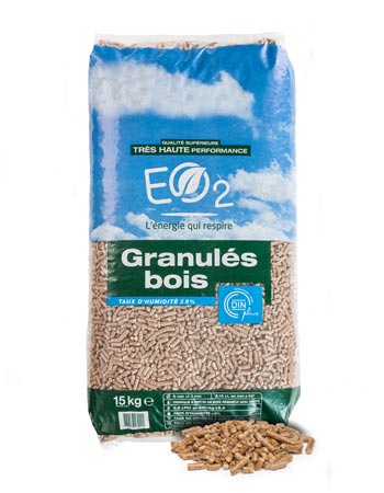 EO2 Premium-Pellets – ≈1’000 kg – Palette 66 × 15 kg – DINplus | Ramsauer Brennholz